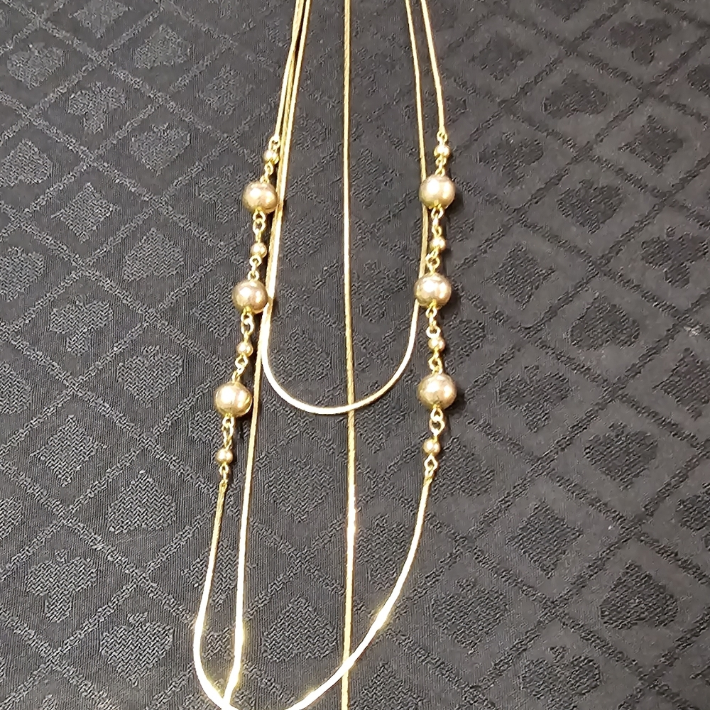 Chico's Goldtone 3 Strand Necklace